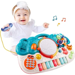 6 in 1 Multifunction Baby Musical Toys Piano Drum Set