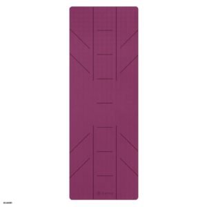 Ultra-Sticky Alignment Yoga Mat, Fuchsia, 6mm Thickness