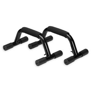 Works Push-up Bars, Pair, Sturdy Push-up Stands, Black