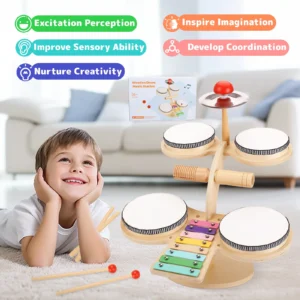 Kids Drum Set Xylophone Toy Musical Instruments for Toddlers